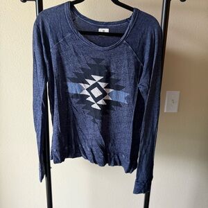 Anthropologie sundry Blue Geometric Sweatshirt